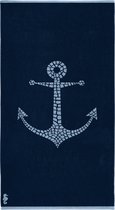 Bol.com Seahorse - Strandlaken - Katoen - Captain - 100x180 cm - Donkerblauw aanbieding