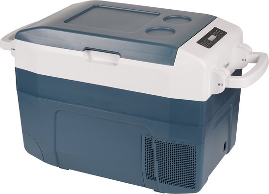 Tristar Koelbox KB-7740 XXL - Koelt en Vriest - Geschikt voor thuis en onderweg: 12V & 230V - Luxe DC Compressor Koelbox met Display - Koelvermogen tot -18°C - Incl. verlichting en safety lock - 40 liter - Grijs Blauw van Tristar — afbeelding 4