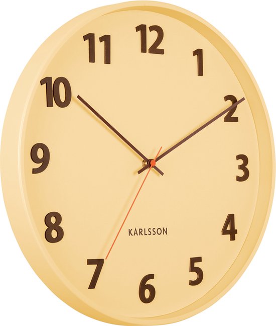 Karlsson Wall Clock Summertime - Jaune - Ø40cm - Horloge Murale Moderne