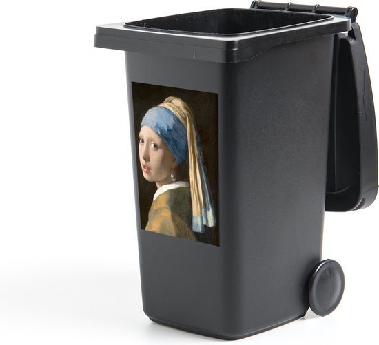 Sticker pour conteneur La Jeune Fille à la perle - Peinture de Johannes Vermeer - 40x60 cm - Kliko sticker