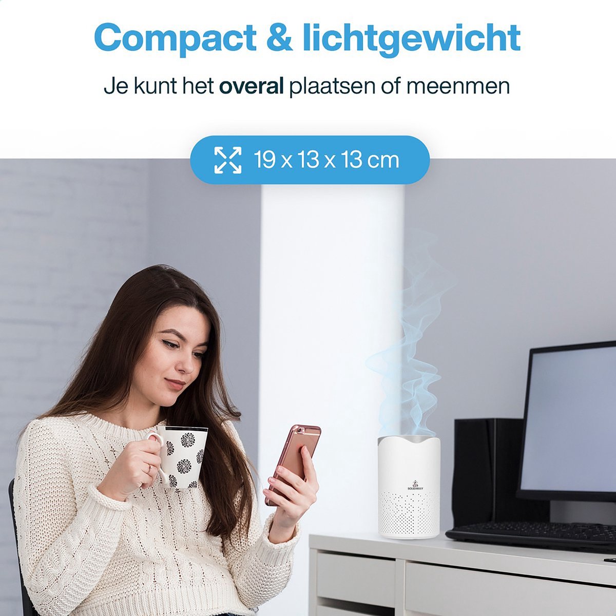 Luchtreiniger met Ionisator – Air Purifier met HEPA Filter – Clean Air – Luchtzuiveraar met UV – Incl. Extra Luchtfilterset — afbeelding 3