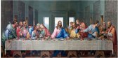 Allernieuwste.nl® Canvas Schilderij Het Laatste Avondmaal van Da Vinci - Kunst aan je Muur - Groot schilderij - Kleur - 80 x 160 cm