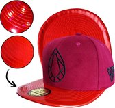 Capiche® Snapback – Ruby – Rood Fleece & Rode Holografische Klep – Pet Heren – Sportcap – Baseball Cap