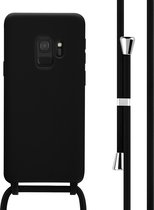 iMoshion Hoesje Geschikt voor Samsung Galaxy S9 Hoesje Met Koord - iMoshion Siliconen hoesje met koord - Zwart