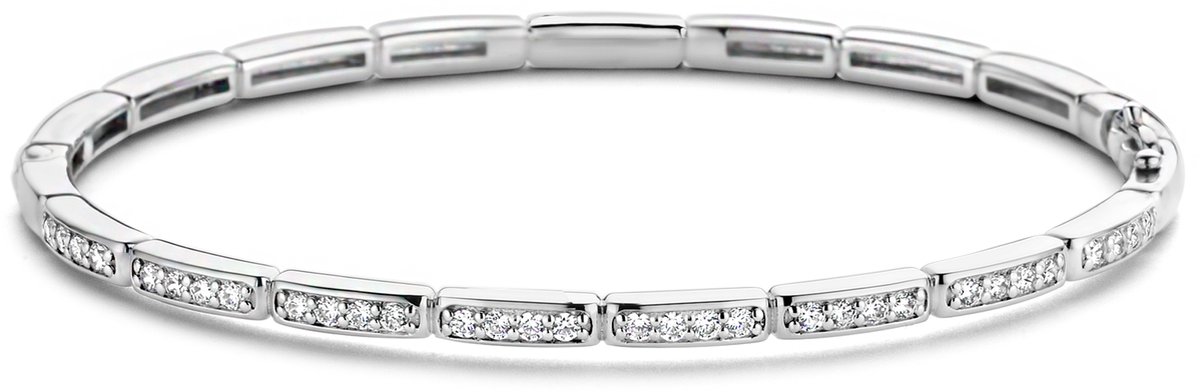 TI SENTO Dames Armband - 925 zilver - Zirconia wit - Maat M - 23001ZI