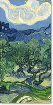 Schuttingposter De olijfbomen - Vincent van Gogh - 100x200 cm - Tuindoek
