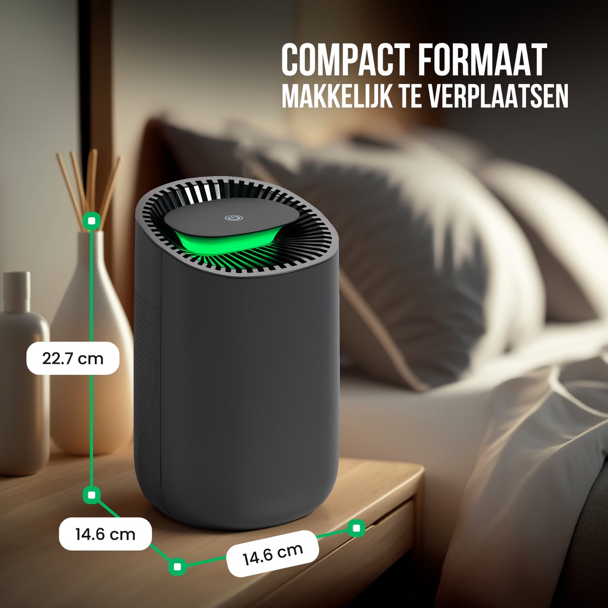 Strex Luchtontvochtiger - Compact en Stil - Mini Luchtontvochter - 600ml/dag - Zwart thumbnail 5