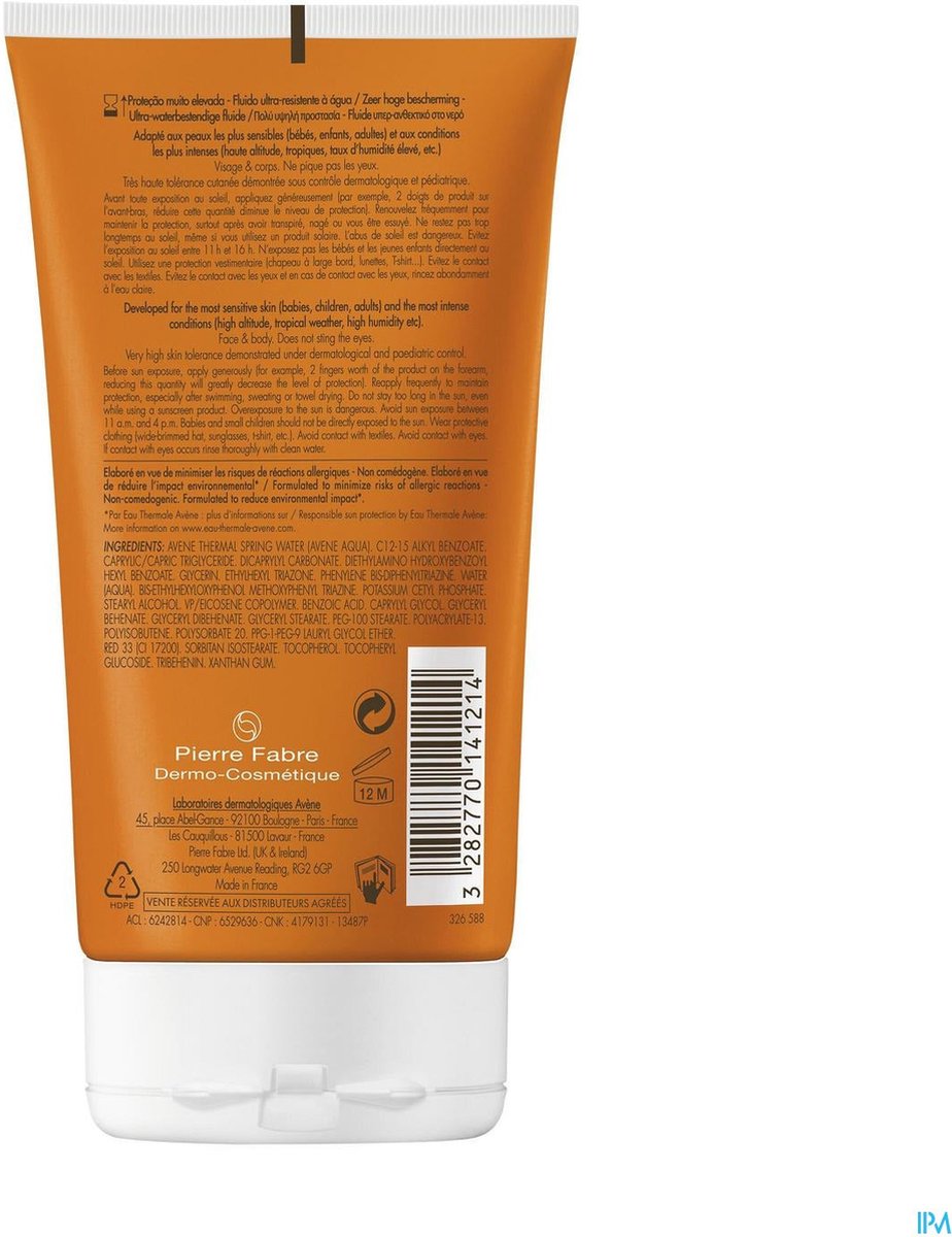 Goedkoopste Avène Intense Protect Spf 50 - 150 ml