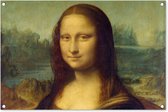 Tuinposters buiten Mona Lisa - Leonardo da Vinci - 90x60 cm - Tuindoek - Buitenposter