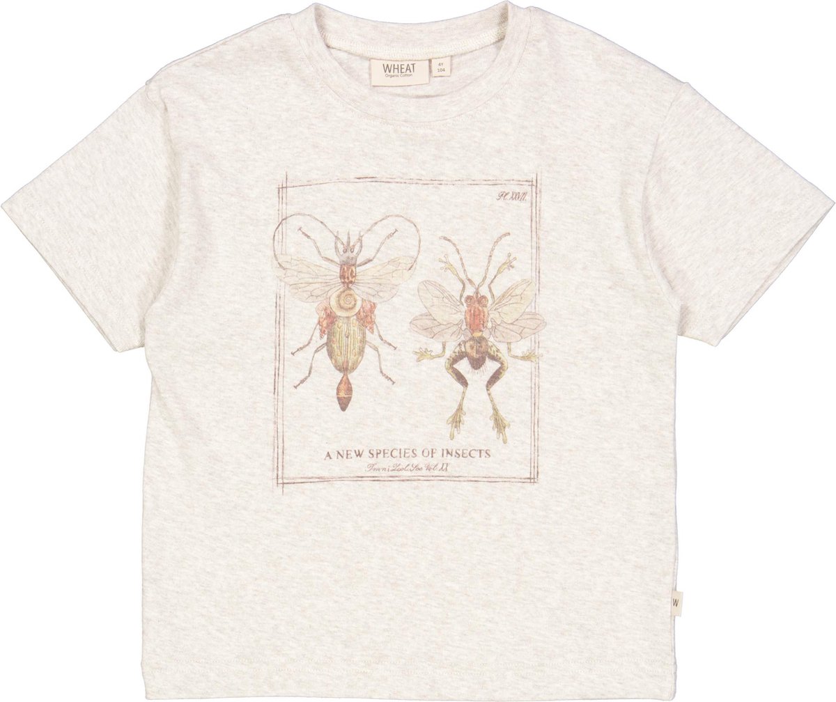 Wheat - T-shirt - New Species - Fossil Melange - maat 122 - 7 jaar