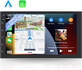 Boscer® Autoradio 2Din Universeel - Android 13 - Apple Carplay & Android Auto (Draadloos) - 8-Core 2+64GB - 7 Inch HD Touchscreen - GPS Navigatiesysteem - Achteruitrijcamera