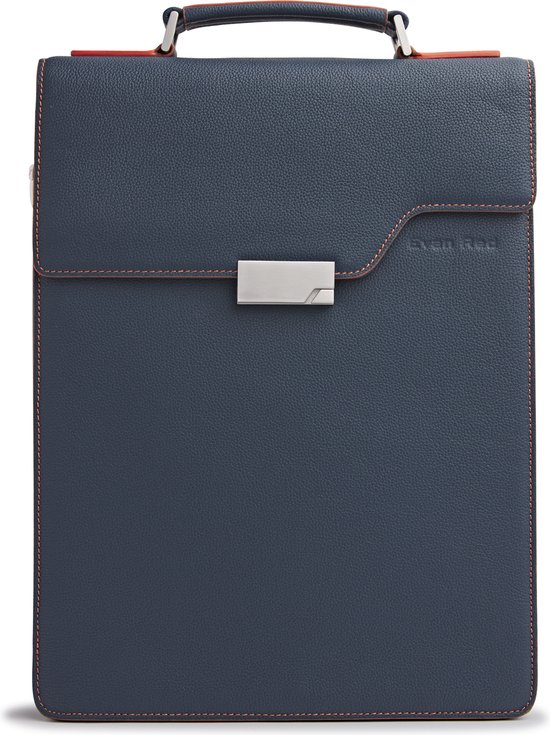 Evan Red Backpack London - Blauw pétrole - cuir - sac pour ordinateur portable - Sac à dos