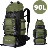 Avoir Avoir®- Extra Groot - 80 x 36 x 25 cm-90 liter - Groen- Backpack XL -Heupriem - 6 Vakken - Militaire Rugzak - Rugtas - Reistas - Rugzak - Hiken - Outdoor - Survival