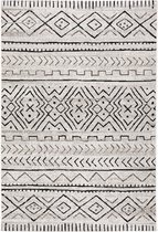 Karat Buitenkleed - Tuintapijt - Vloerkleed - Aztec - Grijs - 200 x 290 cm