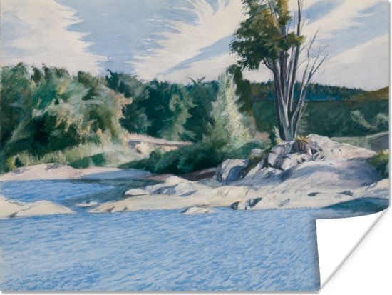 Poster White river at Sharon - Edward Hopper - 160x120 cm XXL