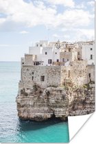Gebouwen op de kust van Italië poster papier 120x180 cm - Foto print op Poster (wanddecoratie woonkamer / slaapkamer) XXL / Groot formaat!