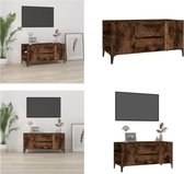 vidaXL Tv-meubel 102x44-5x50 cm bewerkt hout gerookt eikenkleurig - Tv-kast - Tv-kasten - Tv-meubel - Hifi-meubel