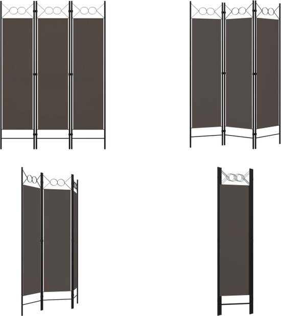 Oprolbaar Scheidingsscherm 200cm Hoog Golfvorm Natuurlijk VidaXL Kamerscherm Met 6 Panelen 240x170x4 Cm Stof Crème - Scheidingswand 200 Cm Hoog Paravent