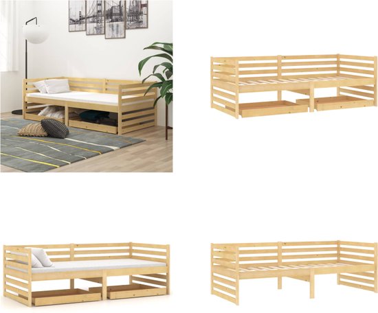 VidaXL Slaapbank massief grenenhout - Bed - Bed