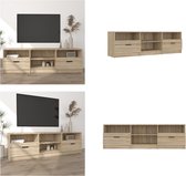 vidaXL Tv-meubel 150x33-5x45 cm bewerkt hout sonoma eikenkleurig - Tv-kast - Tv-kasten - Tv-meubel - Hifi-meubel