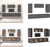 vidaXL Tv-meubelen 5 st massief grenenhout grijs - Tv-kast - Tv-kasten - Tv-meubel - Hifi-meubel