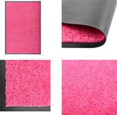 vidaXL Deurmat wasbaar 60x90 cm roze - Mat - Matten - Deurmat - Deurmatten