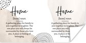 Poster Woordenboek - Home - Quotes - 80x40 cm