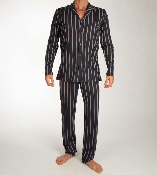 Ringella Pyjama lange broek - 240 Blue - maat M (M) - Heren Volwassenen - Katoen/Modal/Tencel- 3541206-240-M
