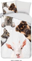 Good Morning Housse de couette animaux 1 personne