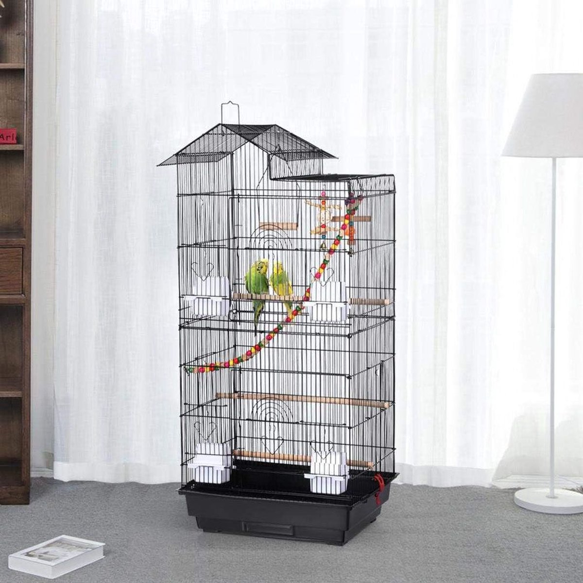 Grands cages à oiseaux, accessoires pour perroquet, accent pour