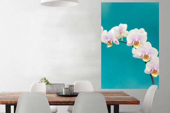 Affiche Orchidée - Fleurs - Plante - Wit - Violet - 80x120 cm