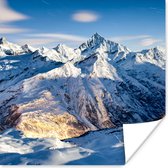 Poster Alpen - Berg - Sneeuw - 30x30 cm