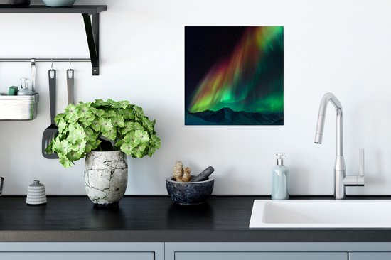 Affiche Arc-en-ciel - Aurora - Ciel étoilé - 30x30 cm