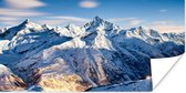 Poster Alpen - Berg - Sneeuw - 40x20 cm
