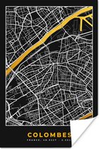 Poster Colombes - Stadskaart – Plattegrond – Kaart – Frankrijk - 60x90 cm