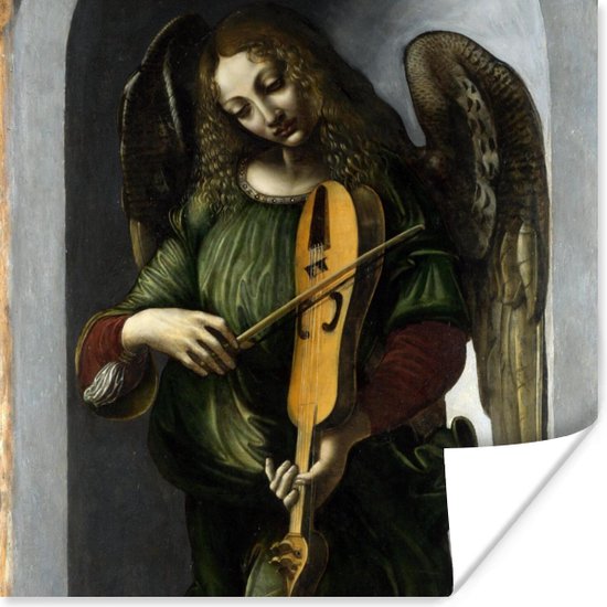 Poster An angel in green with a vielle - Leonardo da Vinci - 75x75 cm