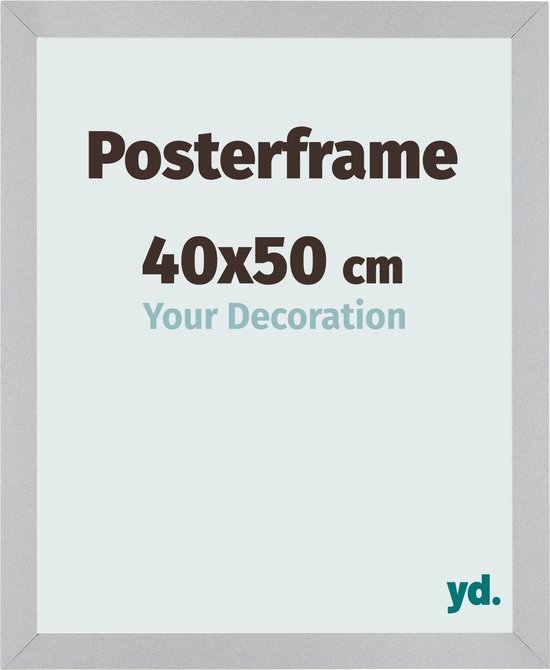Posterlijst 40x50 cm - MDF - Zilver Mat - Parma
