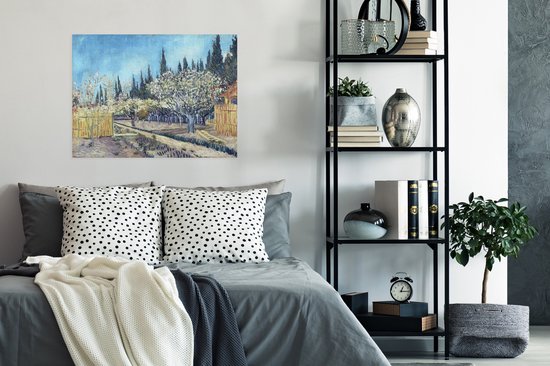 Affiche Verger contre cyprès - Vincent van Gogh - 80x60 cm