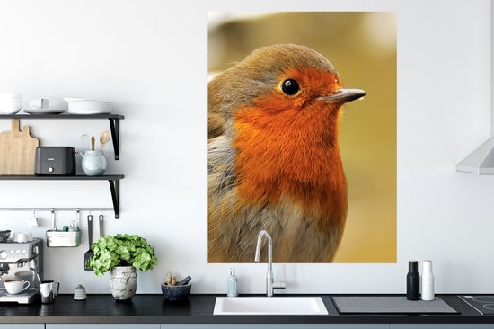 Affiche Vogel - Rouge-gorge - Portrait - 90x120 cm