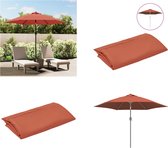 vidaXL Vervangingsdoek voor parasol 300 cm terracottakleurig - Vervangend Doek - Vervangende Doeken - Vervangingsdoek - Vervangingsdoeken