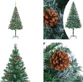 vidaXL Kunstkerstboom met LED's en kerstballen en dennenappels 180 cm - Kunstkerstboom - Kunstkerstbomen - Kerstboom - Kerstdecoratie