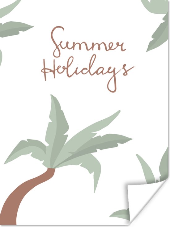 Affiche Été - Citation - Palmier - 120x160 cm XXL