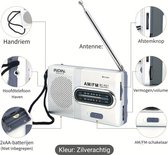 Indin - Kleine draagbare radio op batterijen - noodradio - radio op batterijen voor rampen - werkt op batterijen - AM/FM radio - noodpakket