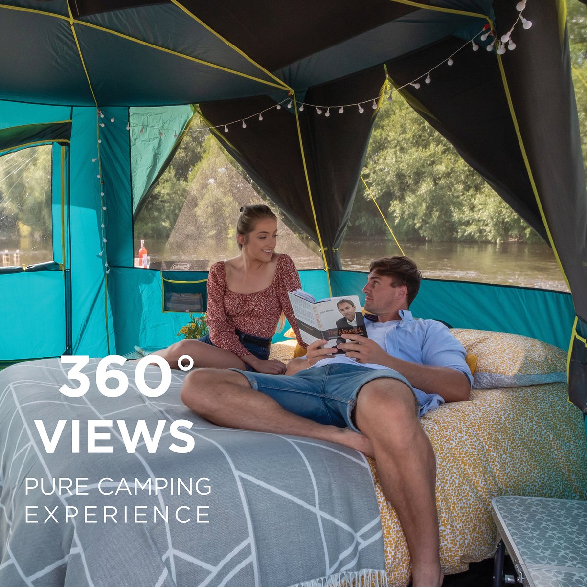 Coleman Octagon Blackout familietent - tent 8 persoons - verduisterende tent - groen – foto 6