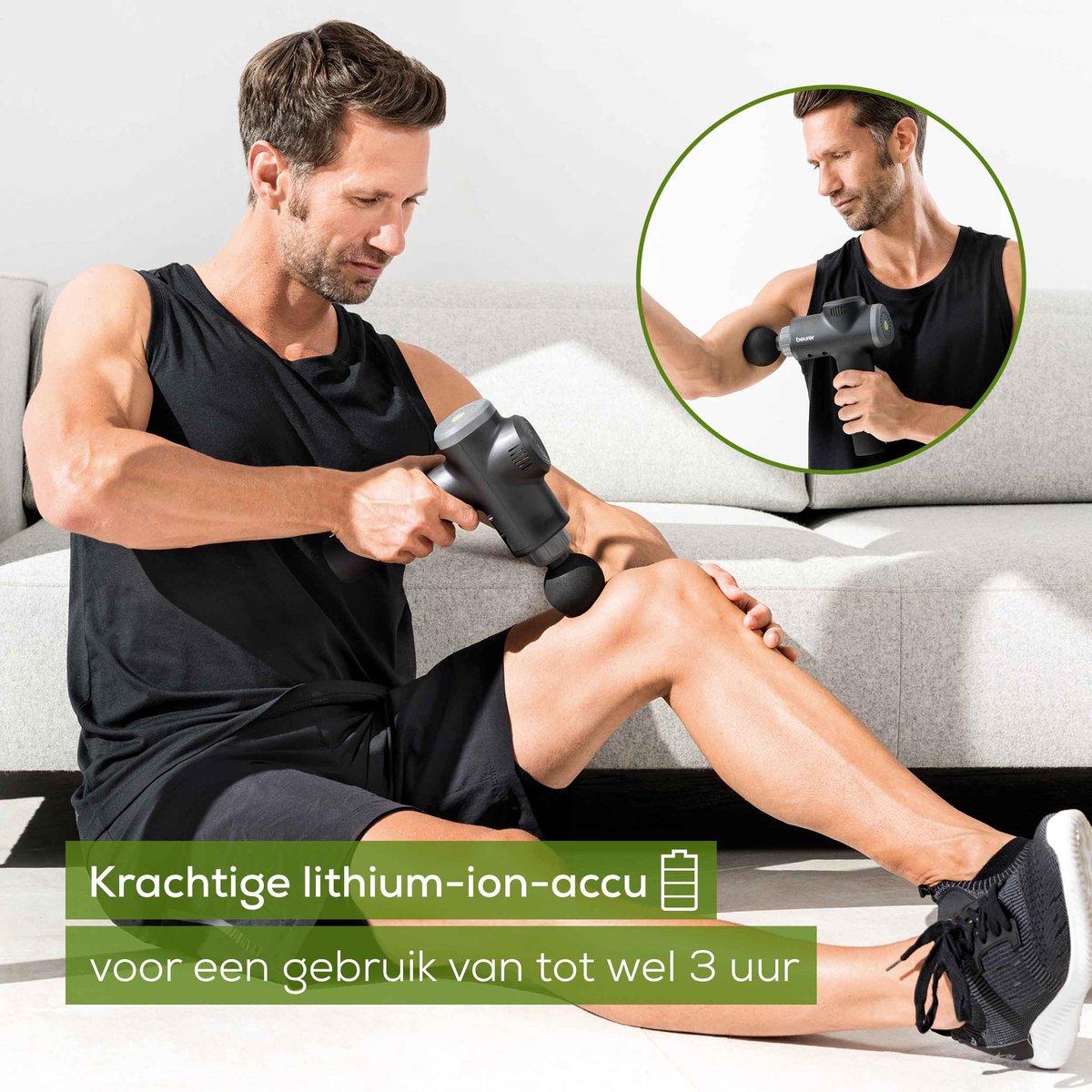 Beurer MG 180 Massage Gun met 6 Opzetstukken - afbeelding 3