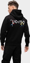 24 Uomo Paint Hoodie Heren Zwart - L