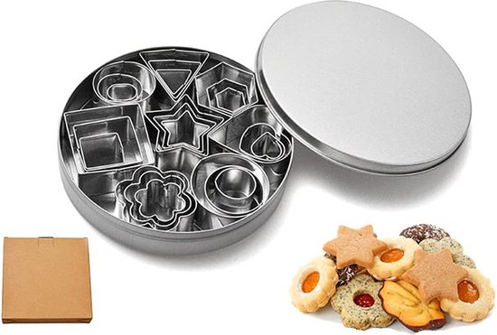 Lot De 30 Mini Emporte-pièces En Acier Inoxydable - Formes étoile, Fleur, Cœur, Rond... - Pour Pâte, Fruits, Argile Polymère