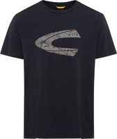camel active T-shirt met print van duurzame organic cotton - Maat menswear-6XL - Zwart