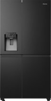 Hisense RS818N4TFC - Amerikaanse koelkast - Energielabel C - Water- & ijsdispenser - Metal Cooling - No Frost - Zwart- Multi-Air Flow - Fast Freeze - 35dB (A) - Inverter Compressor - 632 Liter