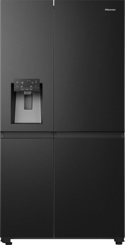 Hisense RS818N4TFC – Amerikaanse koelkast – Energielabel C – Water- & ijsdispenser – Metal Cooling – No Frost – Zwart- Multi-Air Flow – Fast Freeze – 35dB (A) – Inverter Compressor – 632 Liter
